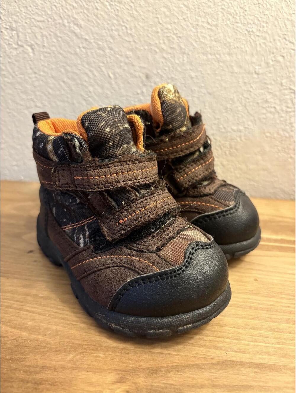 Brahma Toddler Hiking Boots Brown Black Orange Size US 4
